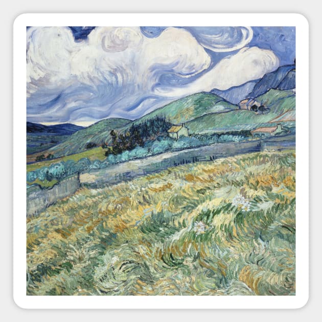 Vincent Van Gogh- Wheat Field Behind Saint-Paul Magnet by SybaDesign